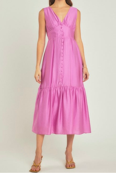 Orchid Front Button Dress