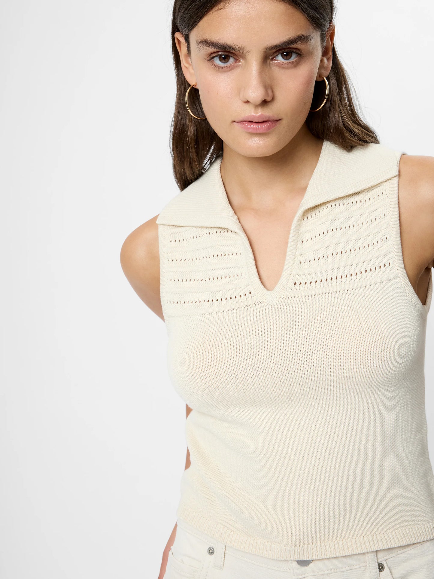 FC OPEN STRIPE HALTER TOP