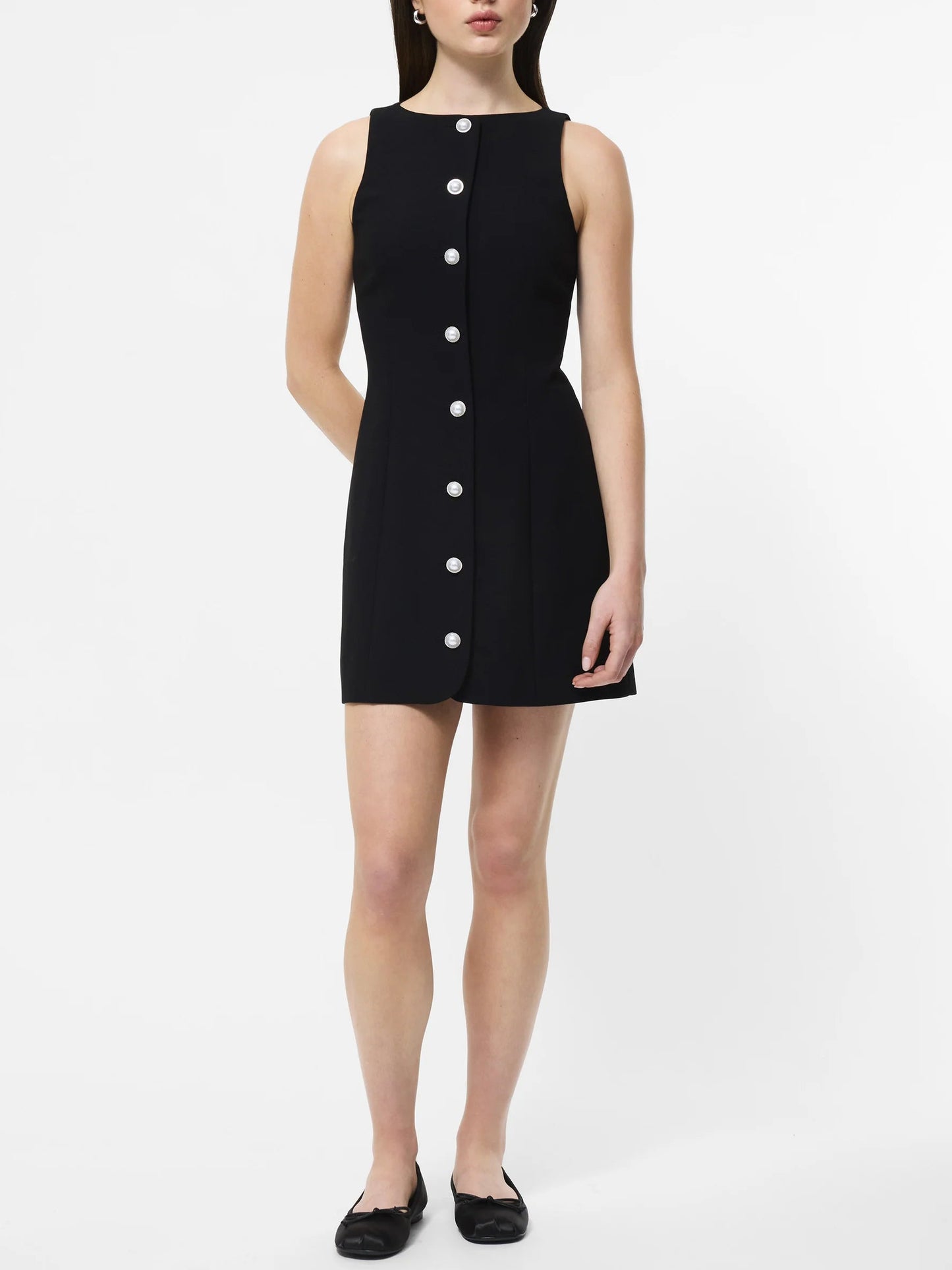 FC Pearl Button Down Mini Dress