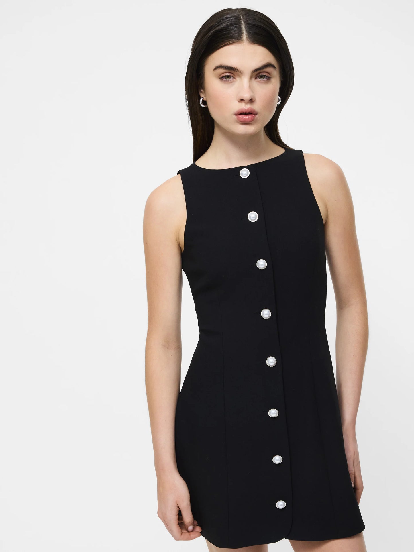 FC Pearl Button Down Mini Dress