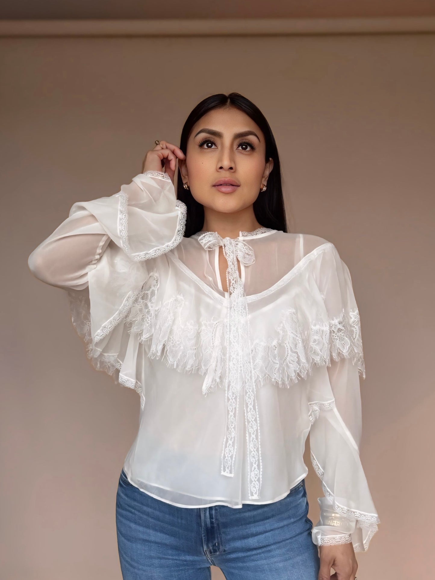 Silk Lace Blouse