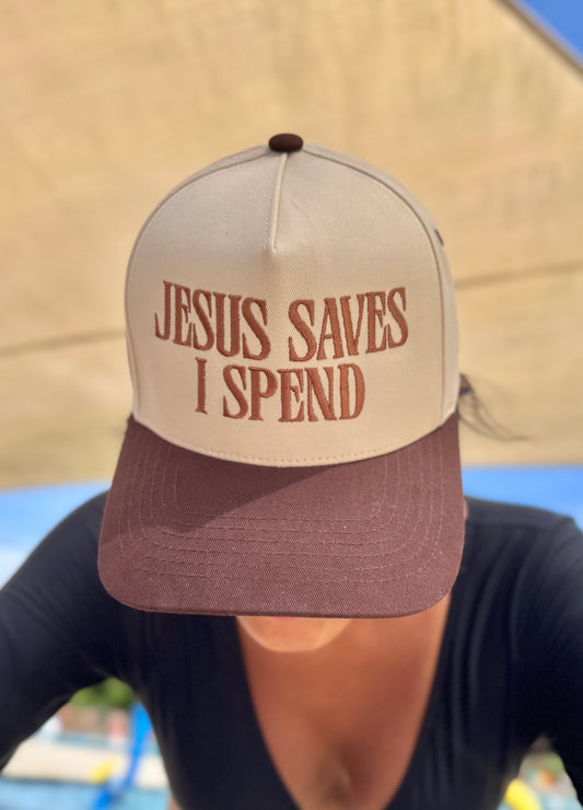 Jesus Saves I Spend Hat
