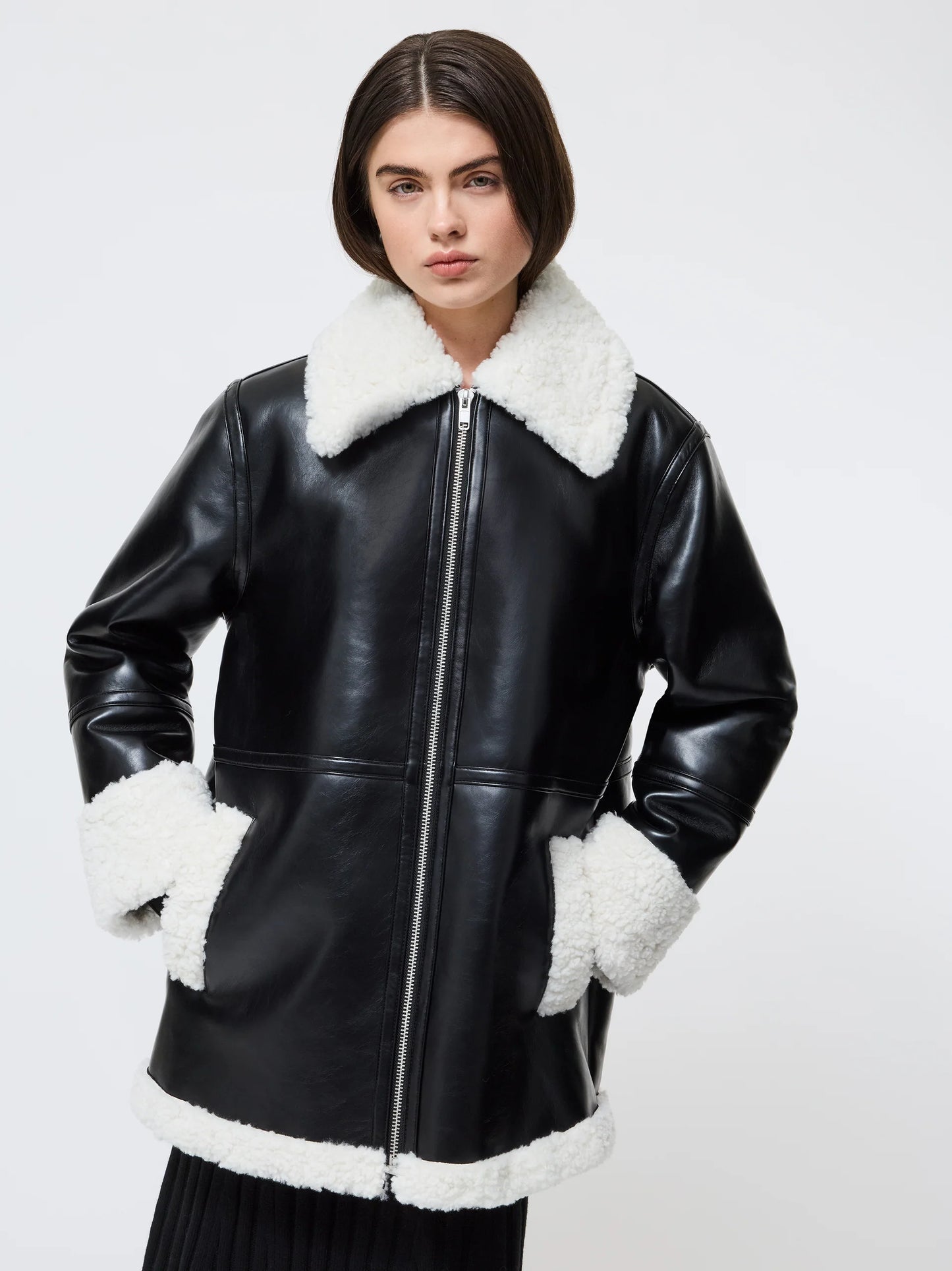 Maria Vegan Shearling Coat